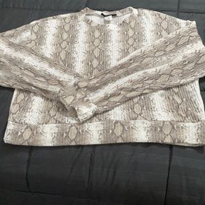 Long Sleeve Animal Print Top